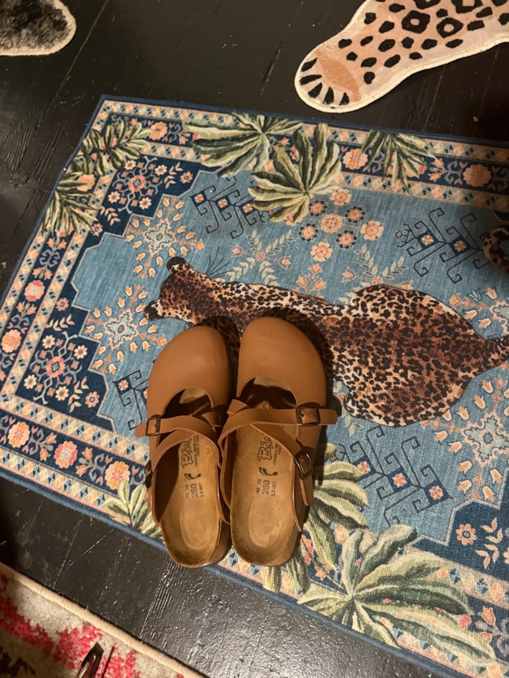 Birkenstock Tan Mary Jane Clog with Buckle